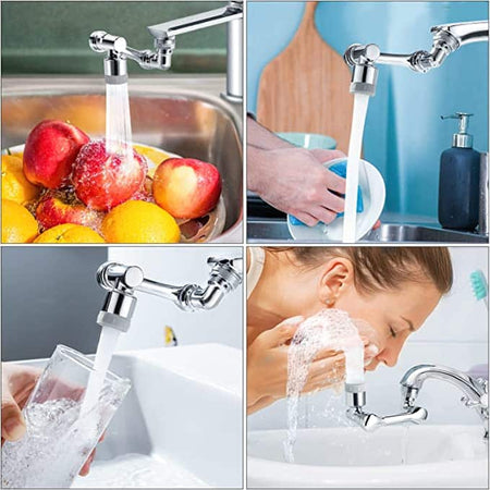 Magic faucet swivel 1080° INOX with anti-splash filter 